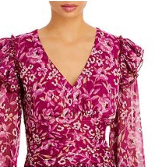 NWT Aqua Floral Top - Picture 2 of 3